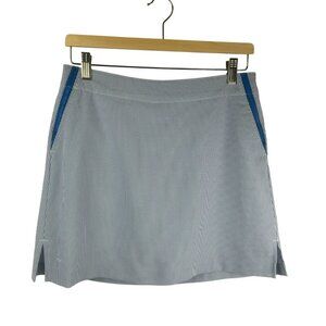 Lady Hagen Golf Skirt Skort Women 4 Blue White Seersucker Mini Length Active